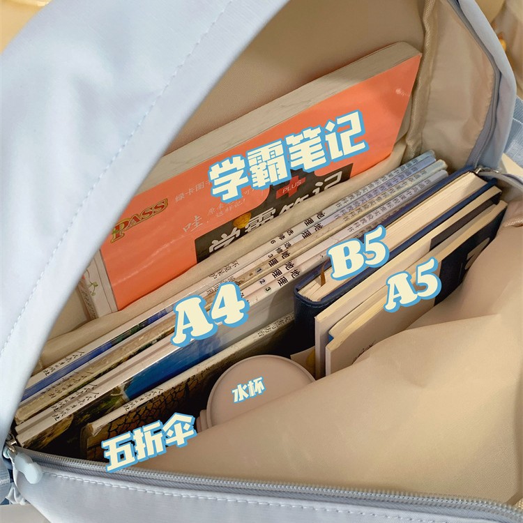 A new high-appearance-level Japanese-style 2D cute pain bag, a versatile large-capacity backpack for primary and secondary school students in grades 3 to 6 Application Scenario
