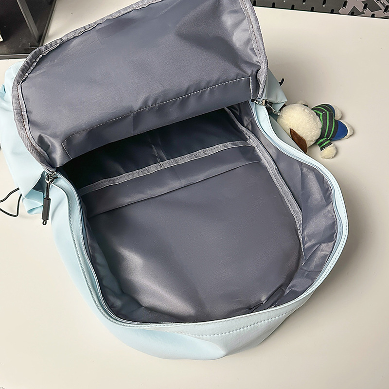 Korean version couple simple large-capacity backpack, casual commuting college student schoolbag, niche lightweight travel backpack Specification drawing