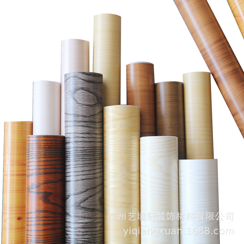 Self-adhesive wallpaper with wood-grain imitation stickers, thickened waterproof and moisture-proof clothes, cabinet tops, wooden doors, and wallpaper for refurbishing old furniture Item Picture