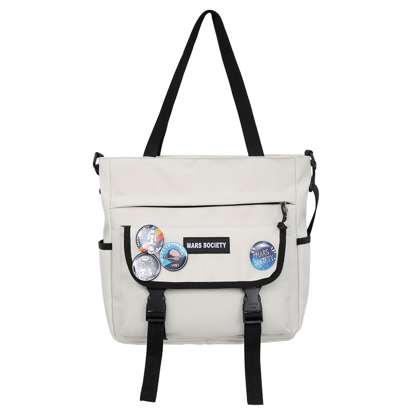 New crossbody bag for boys' middle school students to make up for their classes, ins casual and trendy single-shoulder bag, large-capacity Korean version postman bag Item Picture