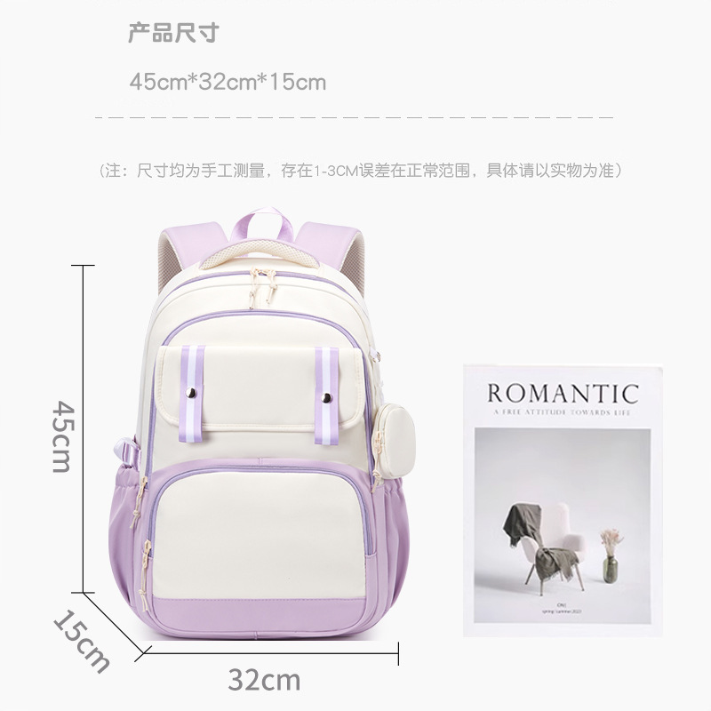 The Kapibala schoolbag is versatile, has a large capacity, is lightweight, and can reduce the burden on 3-4-6 grade primary school students. It is a new model of backpack in 2025 details Picture