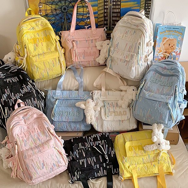 Schoolbag for girls, 2025 new style, large-capacity high appearance level bag for junior high school students, high school girl backpack details Picture