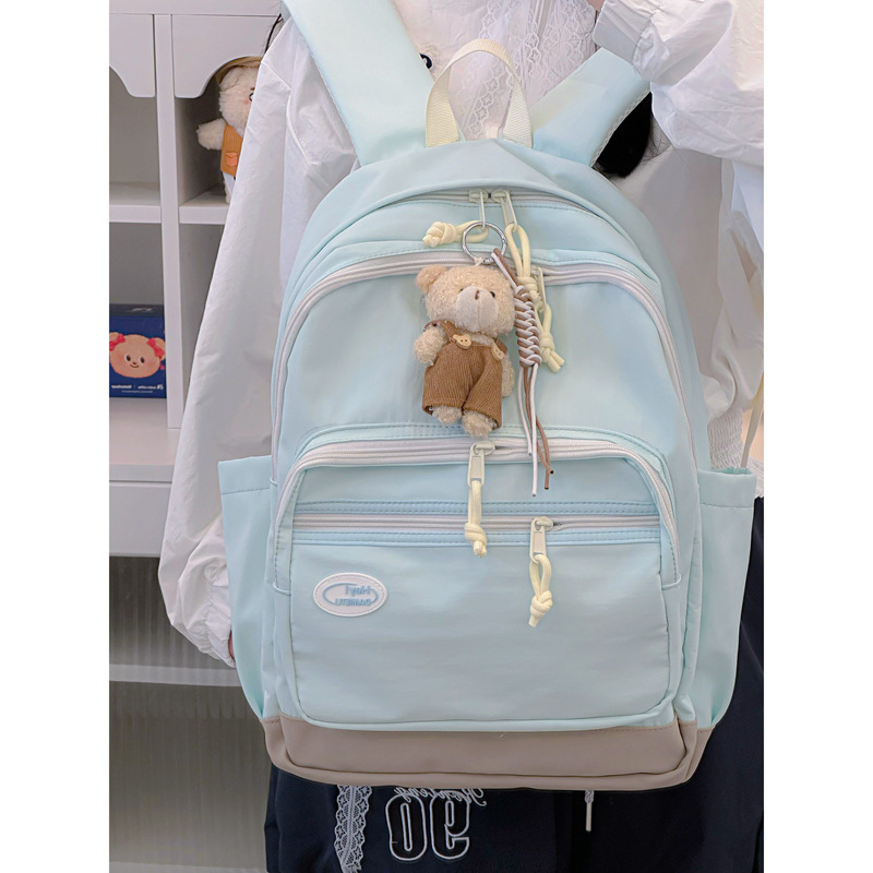 Summer's new cream-themed backpack with a girlish heart, Korean ins school style, high appearance level, high school student casual backpack details Picture