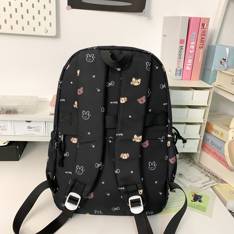 A high-appearance-level "smug pain bag", a fresh, cute and soft girl student schoolbag, a female 2D anime large-capacity backpack Specification drawing