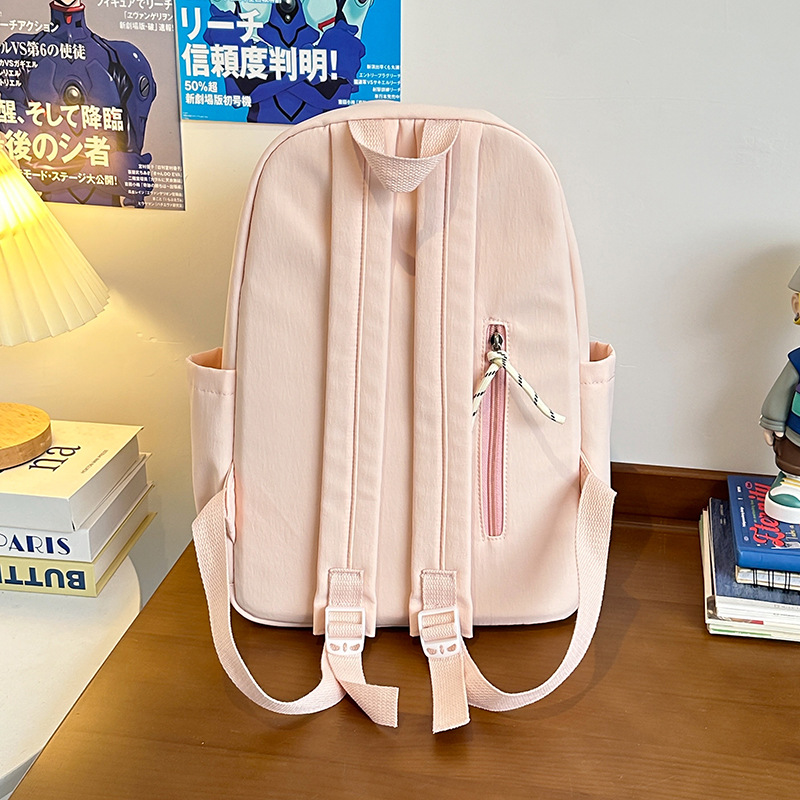 Spring new simple and versatile small schoolbag, high school girls' appearance level, sweet girl's travel mini backpack, hot mom's backpack with kids Specification drawing