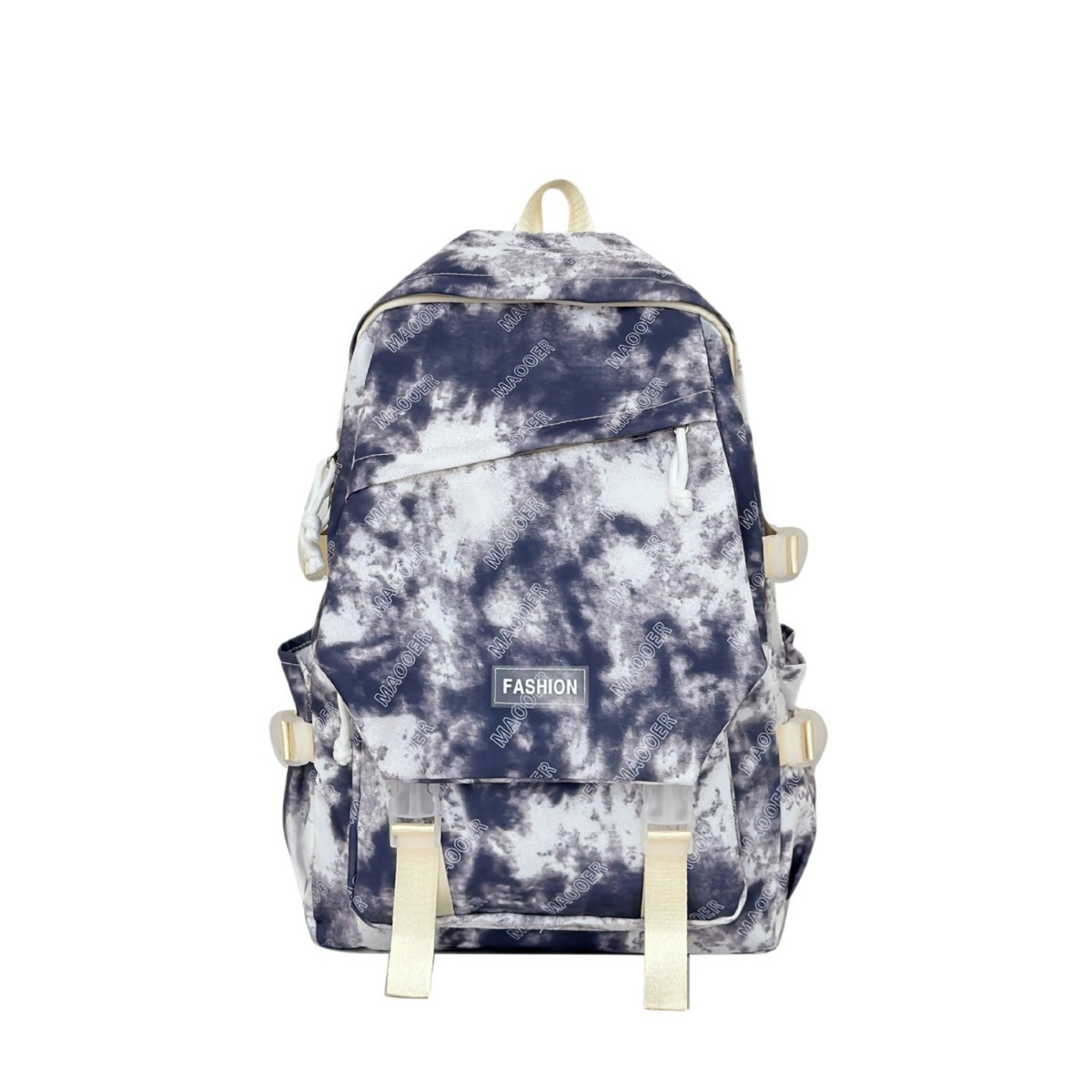 A new high-appeal, fresh and niche tie-dyed schoolbag for junior and senior high school students, featuring multiple pockets and large capacity Item Picture