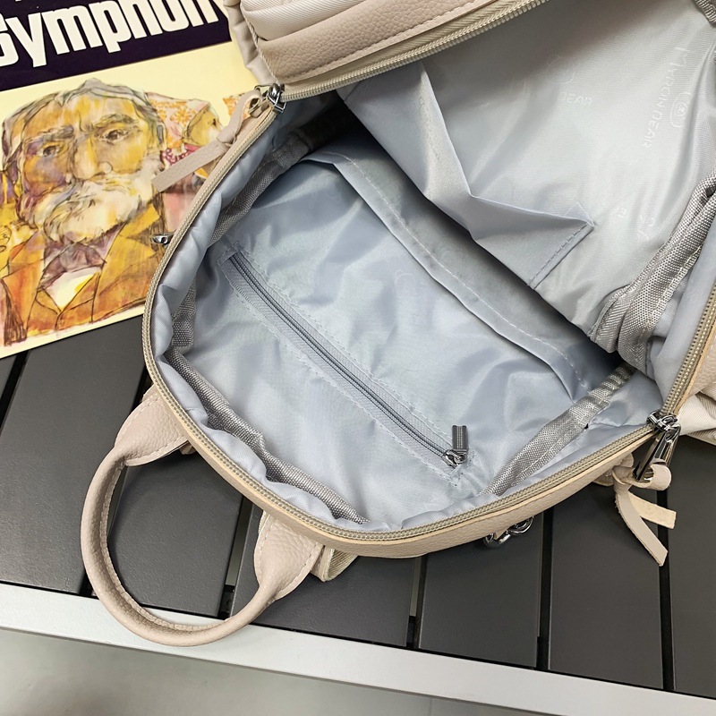 Japanese-style InS-style solid color simple mini college student backpack, versatile and lightweight backpack for commuting, Korean-style single-shoulder bag Specification drawing