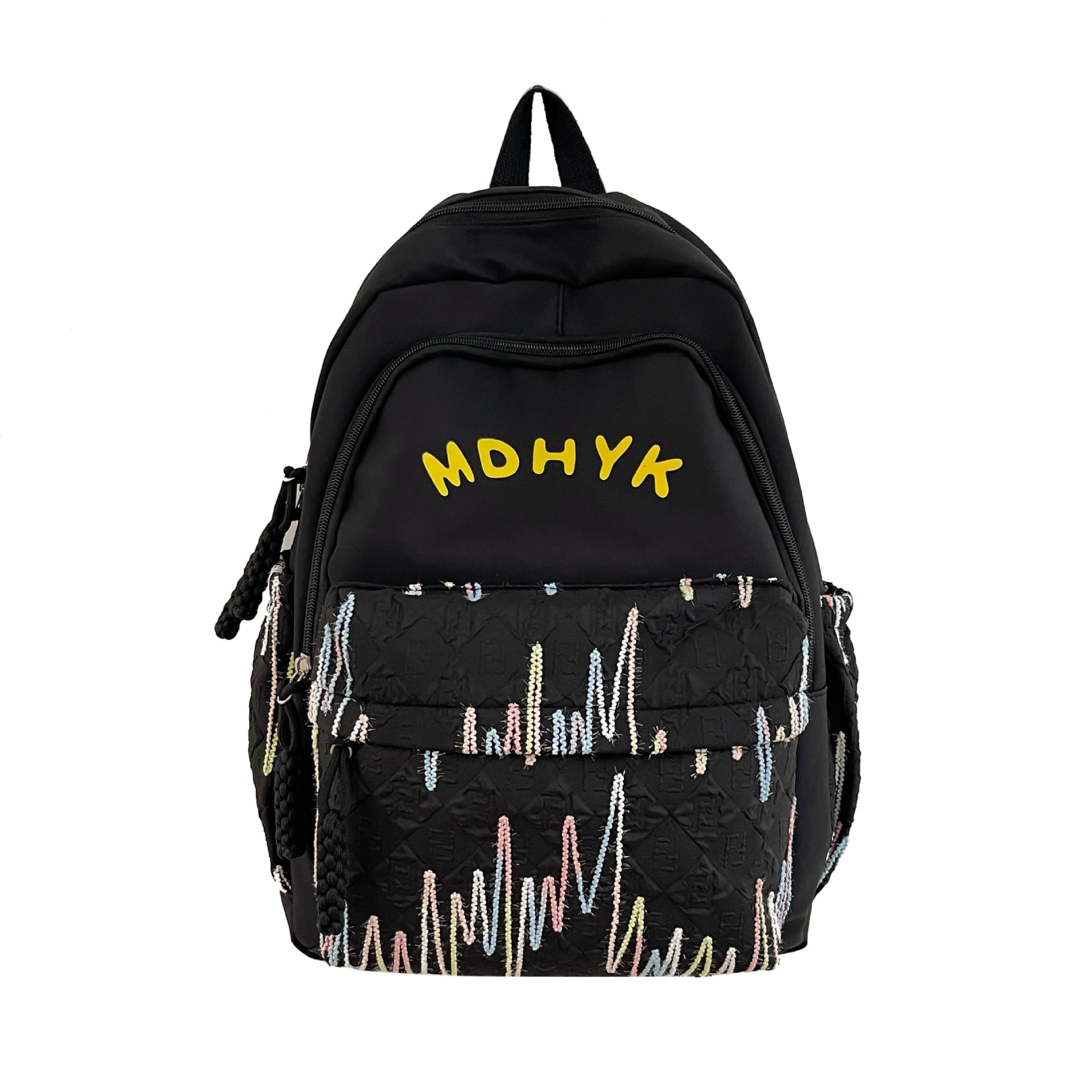 New Korean-style versatile and fresh bag for girls, a fashionable solid-color backpack for junior high school students Item Picture