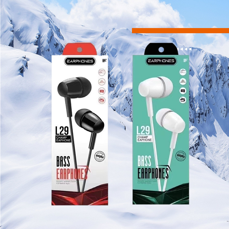 Factory direct shipment of L29/D21/U19 wired stereo headphones with microphones for cross-border trade, available in stock full figure