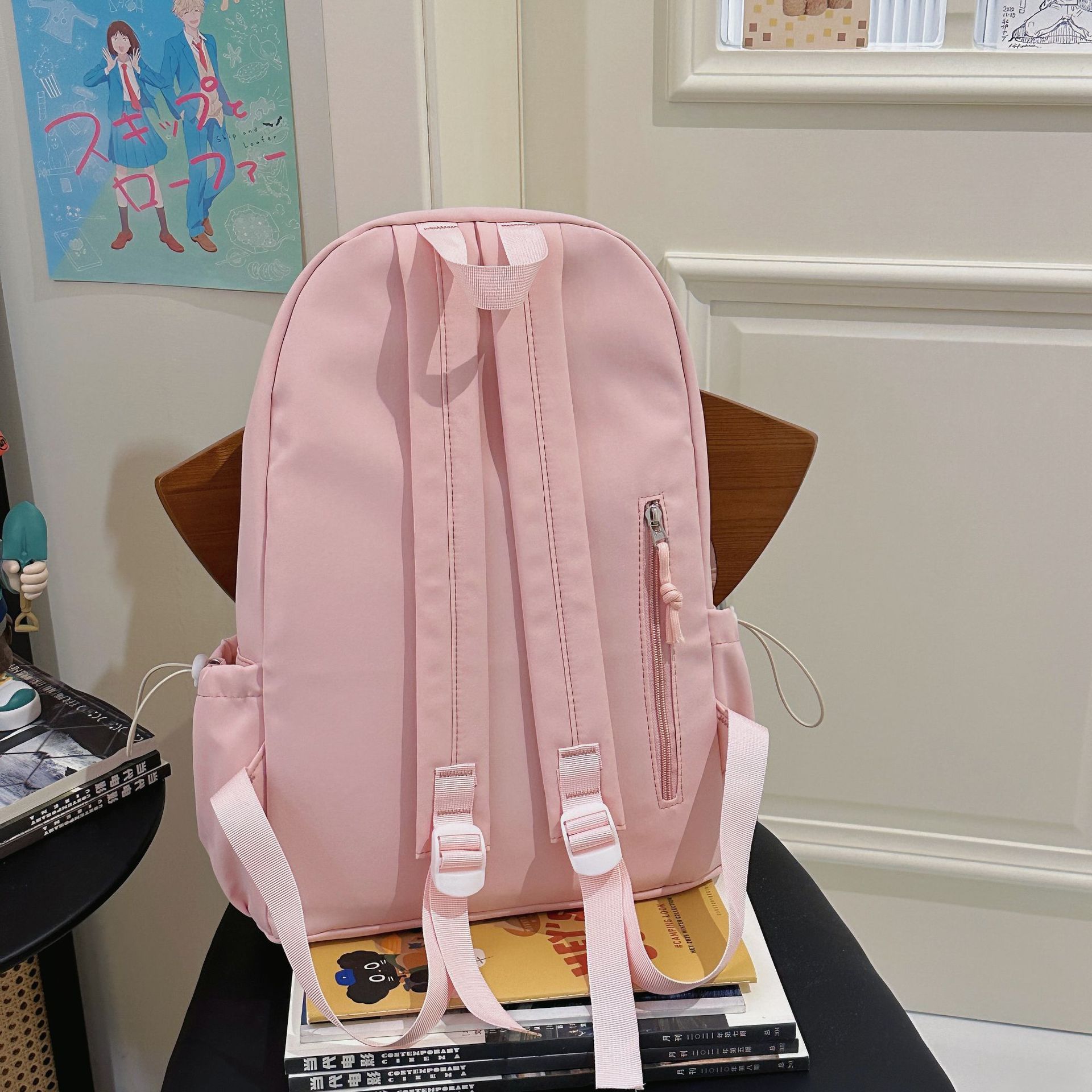 New high-appearancelevel college style schoolbag for junior and senior high school girls, light, simple, casual and versatile, large-capacity backpack Specification drawing