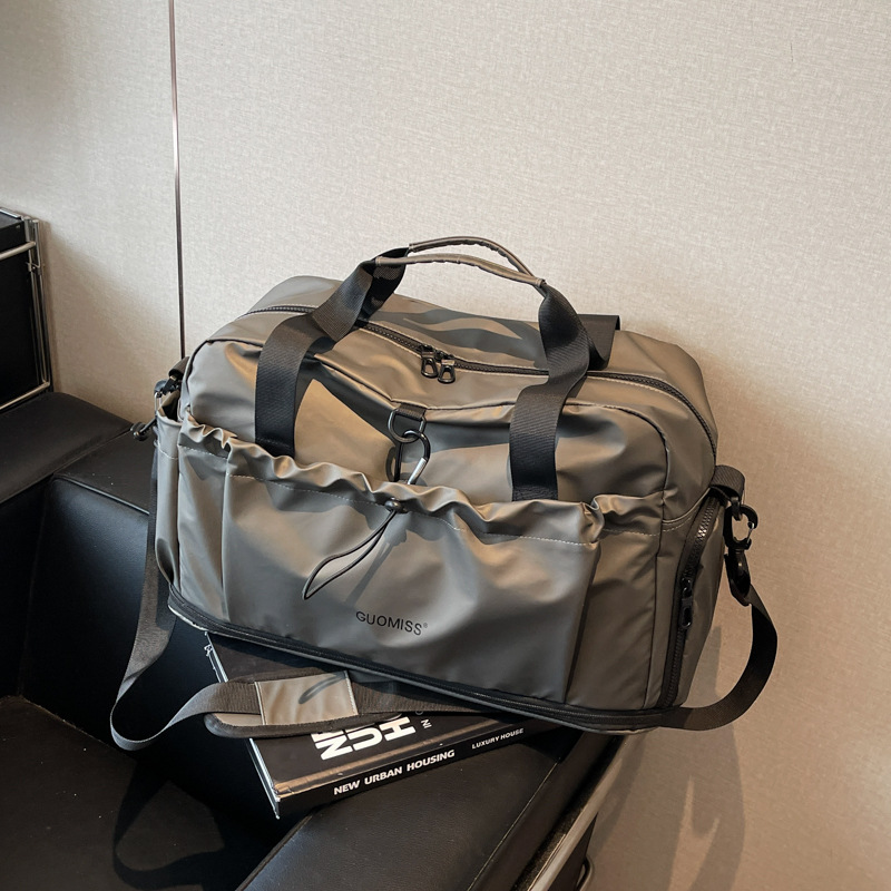 Short-distance travel bags for men and women, hand-held sports and fitness bags with shoes, travel bags for childbirth, storage bags, and light luggage bags Specification drawing