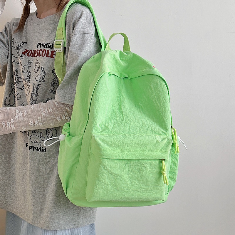 A new high-appearance-level Japanese ins cream candy color fresh and sweet backpack for primary and secondary school students details Picture