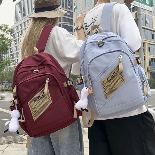 Large-capacity backpack for girls, trendy schoolbag for junior and senior high school students, 2024 new sporty style, college student computer backpack for men details Picture