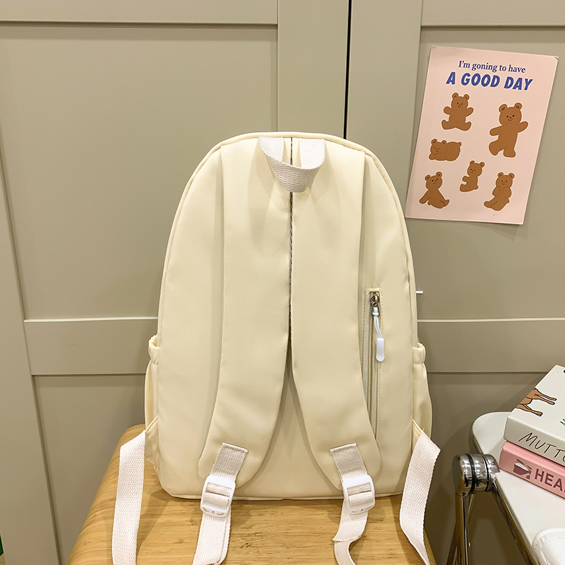 Japanese-style simple schoolbag for female college students, high appearance level, versatile casual travel backpack, and backpack for junior and senior high school students Specification drawing