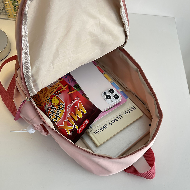 Spring Travel and Study Tour Children's small Backpack 2024 Spring New Style Japanese and Korean retro Light Casual Travel small backpack Specification drawing