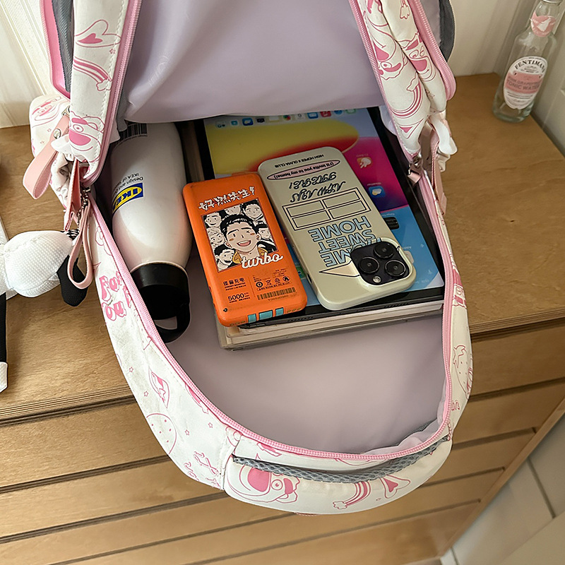 A new Korean-style ins high-look, fresh, sweet and cute cartoon tutorial bag, a lightweight backpack for junior and senior high school students Application Scenario