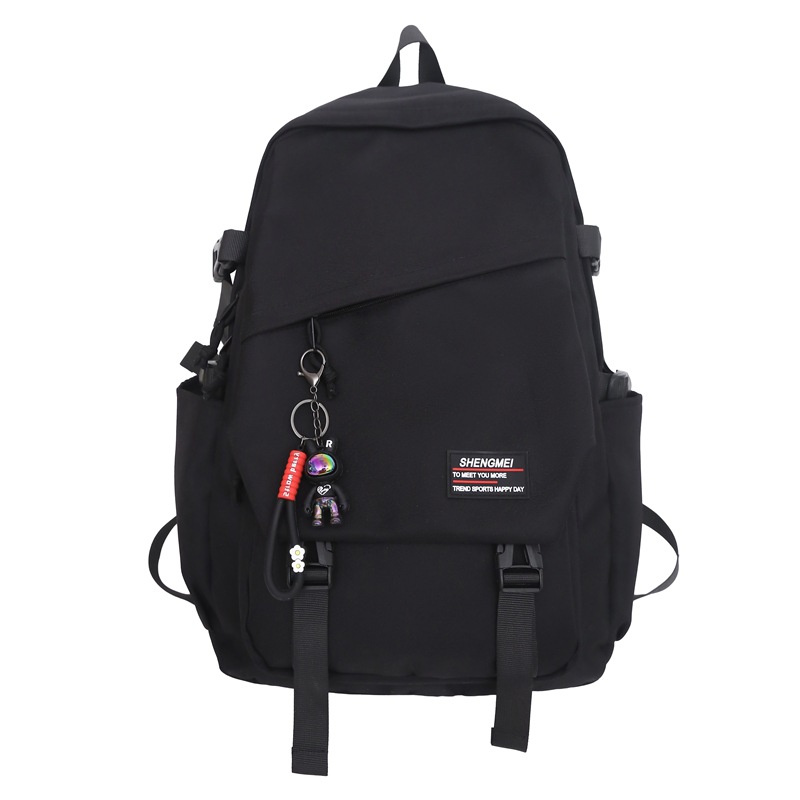 "Schoolbag Man 2023 New Trendy large-capacity middle school student backpack, flip cover casual college student couple backpack. Item Picture