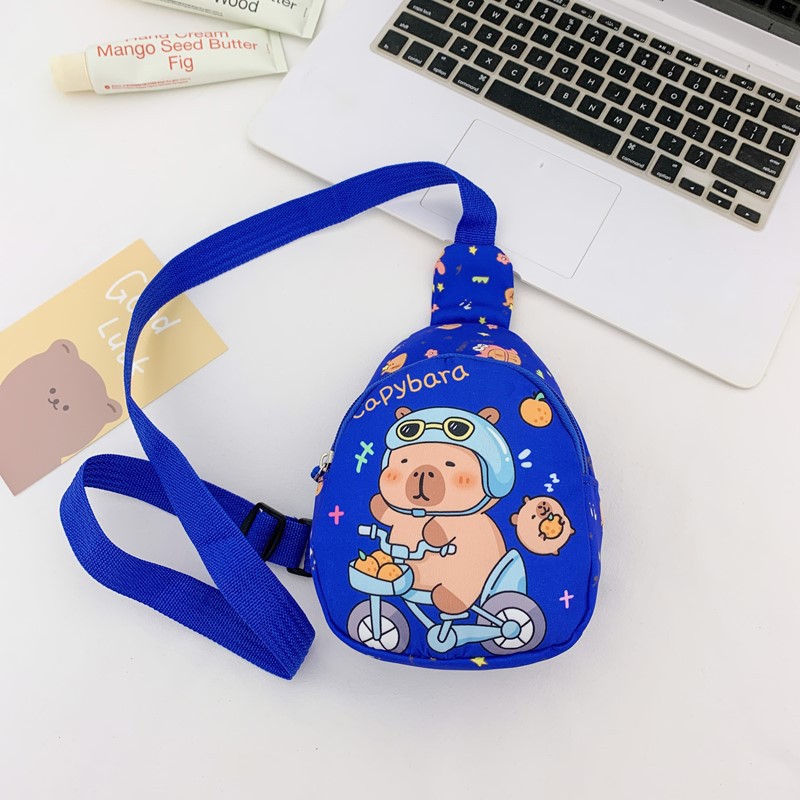 New trendy children's chest bag, cartoon and cute kindergarten crossbody bag, children's fashionable small change outdoor single-shoulder bag Specification drawing