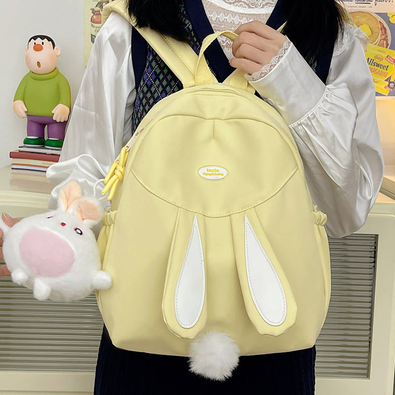Cute rabbit bag, new Japanese-style Instagram sweet girl mini backpack, high appearance level children's spring outing small backpack details Picture
