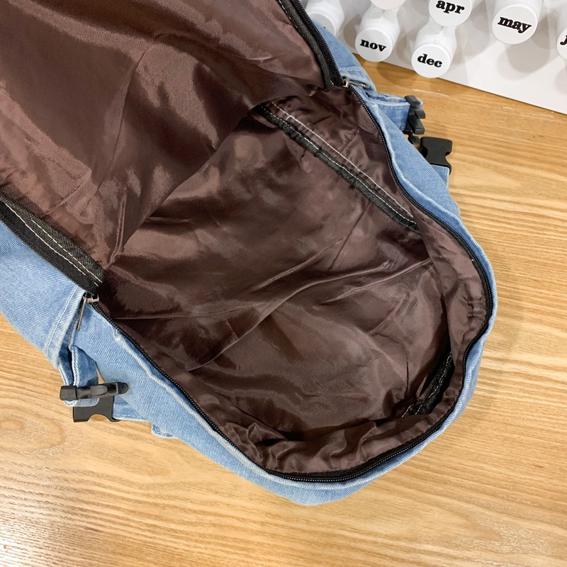 Backpack for women with a laid-back style and a sense of weight, retro denim bag, large-capacity student backpack, artistic forest-style bag Application Scenario