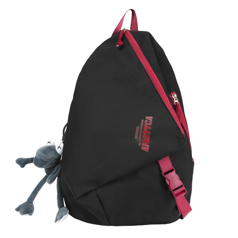 New high-appearance-level color-blocking trendy schoolbag for couples, casual, simple, lightweight, outdoor versatile, large-capacity backpack Item Picture