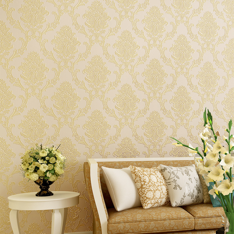 Self-adhesive wallpaper, non-woven fabric, high-end European wallpaper, 3d stereoscopic wall stickers, bedroom, living room, TV background, wall paper details Picture