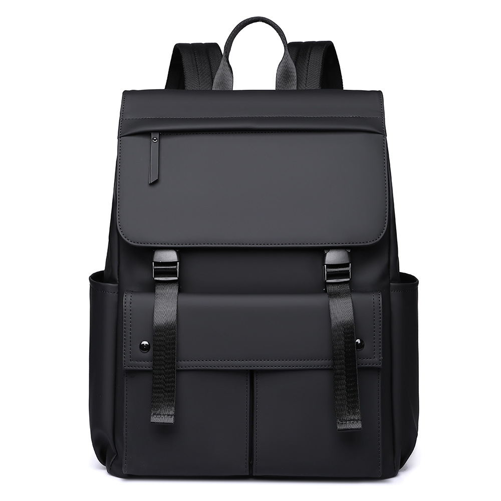 The new cross-border backpack is suitable for both men and women, featuring a high level of appearance. It is a flip-top casual backpack for commuting full figure