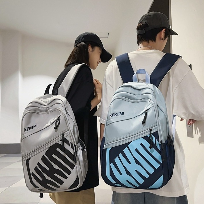 Korean style ins trendy large-capacity backpacks for junior and senior high school students, Hong Kong style cool casual backpacks for college students and couples details Picture