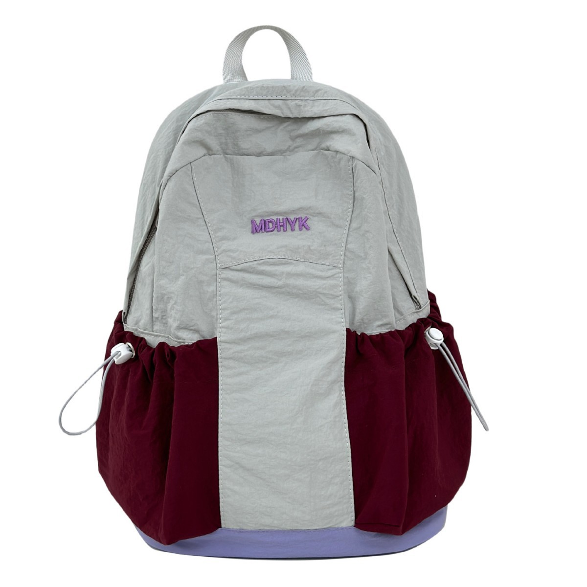 Japanese-style Instagram cute and soft girl ice cream color-blocking washable soft fabric travel backpack, sweet school style class backpack Item Picture