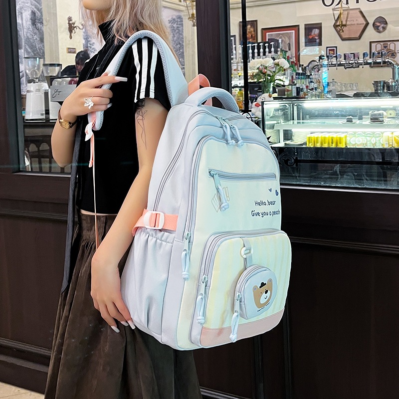 Schoolbag for primary school girls in grades one and two, lightweight travel to reduce burden. Girls' backpack, super light and cute little schoolbag Specification drawing
