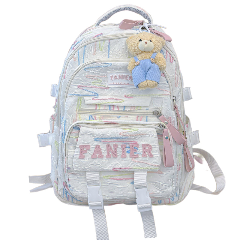 A new Korean-style Instagram mini backpack with a high aesthetic level, artistic, fresh and sweet taste, and a light travel backpack for junior and senior high school students Item Picture
