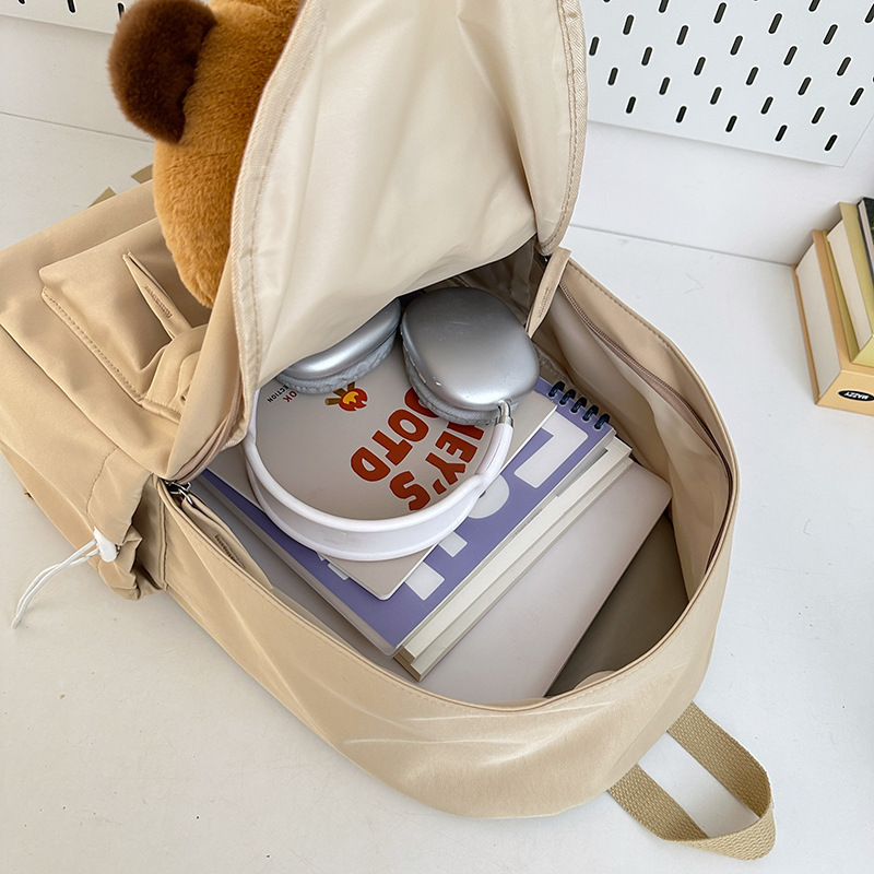 A new high-appeal, fresh and cute cartoon bear backpack for primary and secondary school students, a casual, lightweight and large-capacity backpack Application Scenario