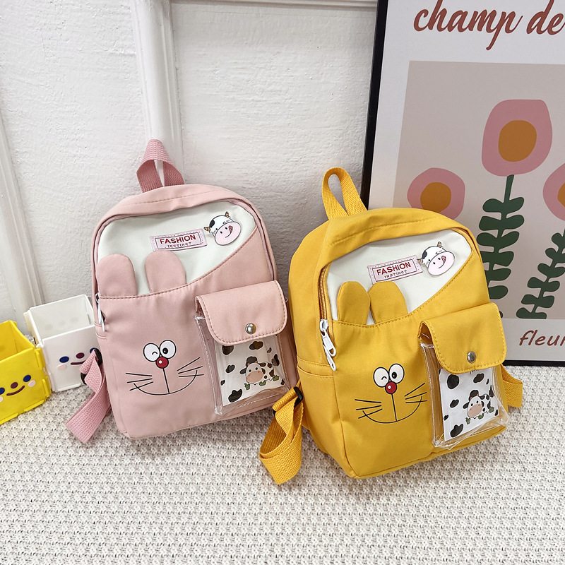 2021 Cute cartoon Children's backpacks, lightweight nylon fabric small backpacks, kindergarten kids' schoolbags, and small bags for going out details Picture