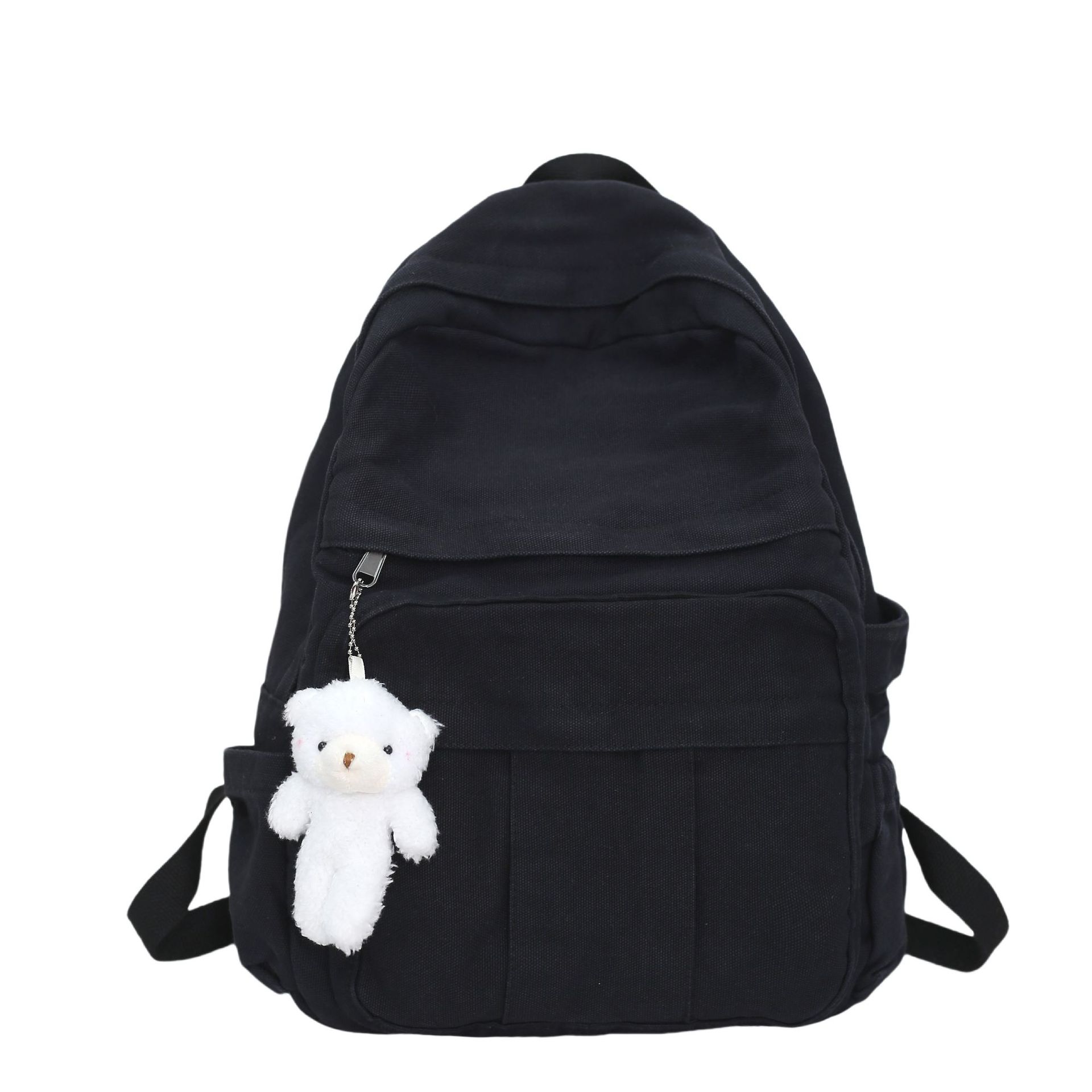 New simple and versatile large-capacity schoolbag for junior and senior high school students, retro and fashionable backpack with college style, casual single-shoulder bag Item Picture