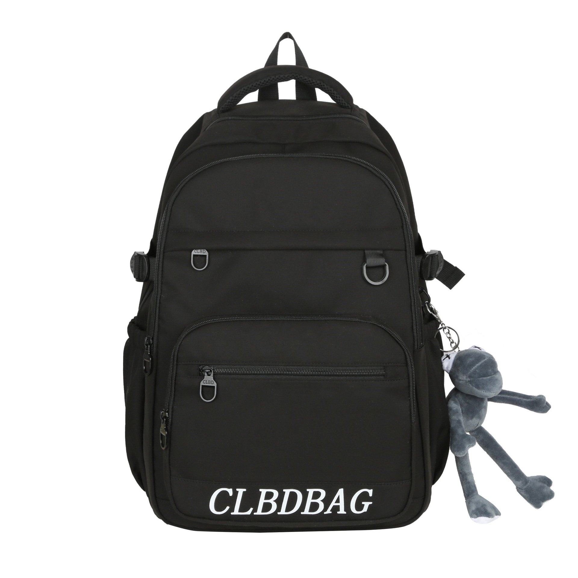 "Schoolbag Man 2024 New style simple and casual middle school backpack Solid color versatile letter trendy travel backpack. Item Picture