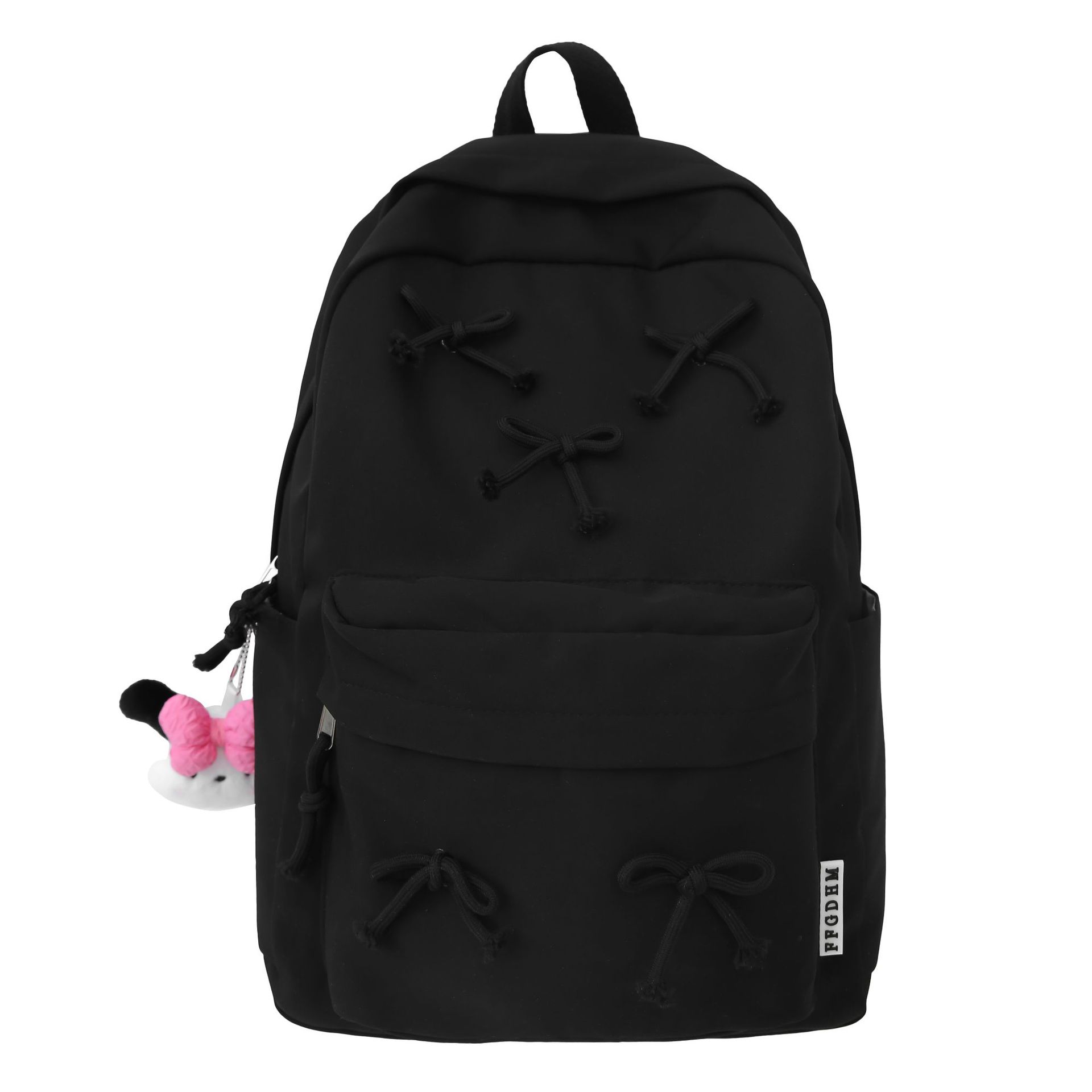 Japanese-style InS-style soft girl schoolbag, cute, simple and versatile for girls, bow backpack for young girls, lightweight backpack Item Picture