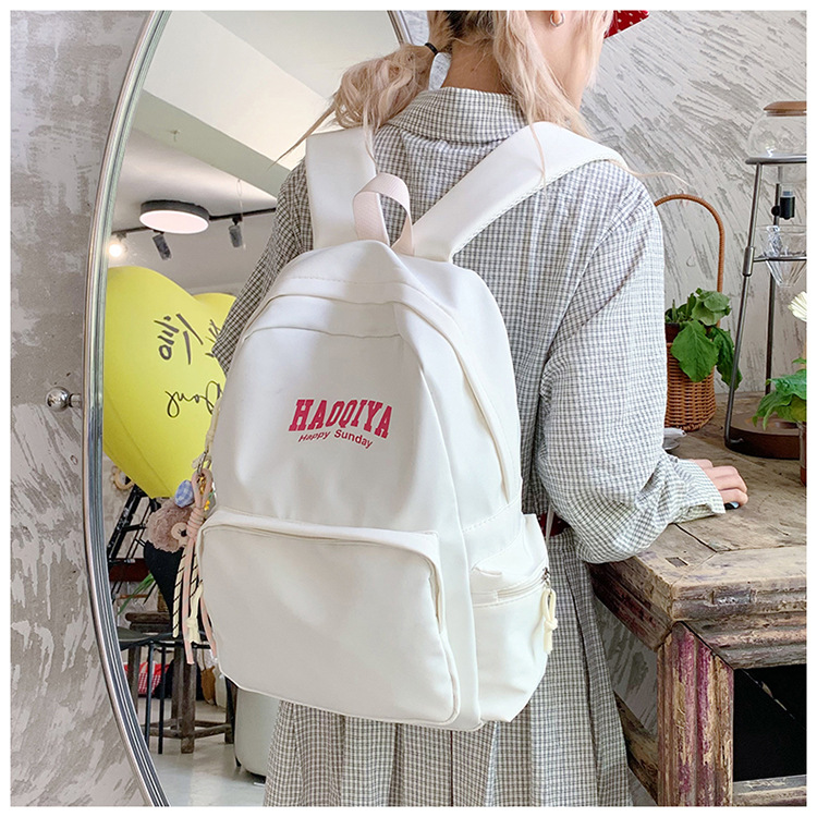 Spring new schoolbag for girls, forest-style fresh and light travel backpack, Korean-style girlish small backpack details Picture