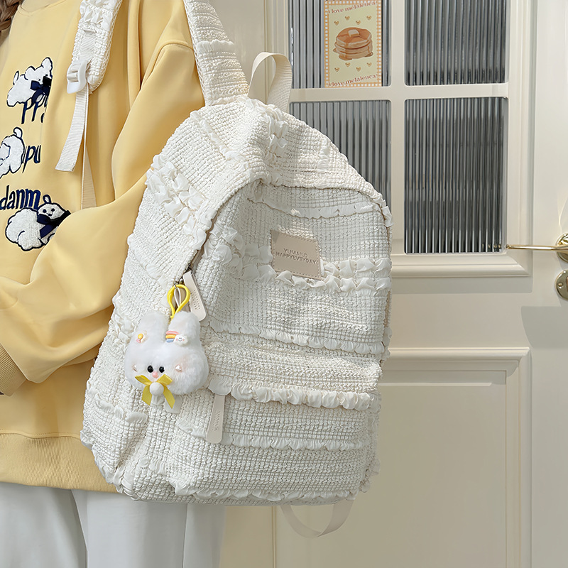 Soft and sticky bubble schoolbag for female college students, a niche design backpack for female high school students, and a high-appearance-level backpack for teenage girls full figure