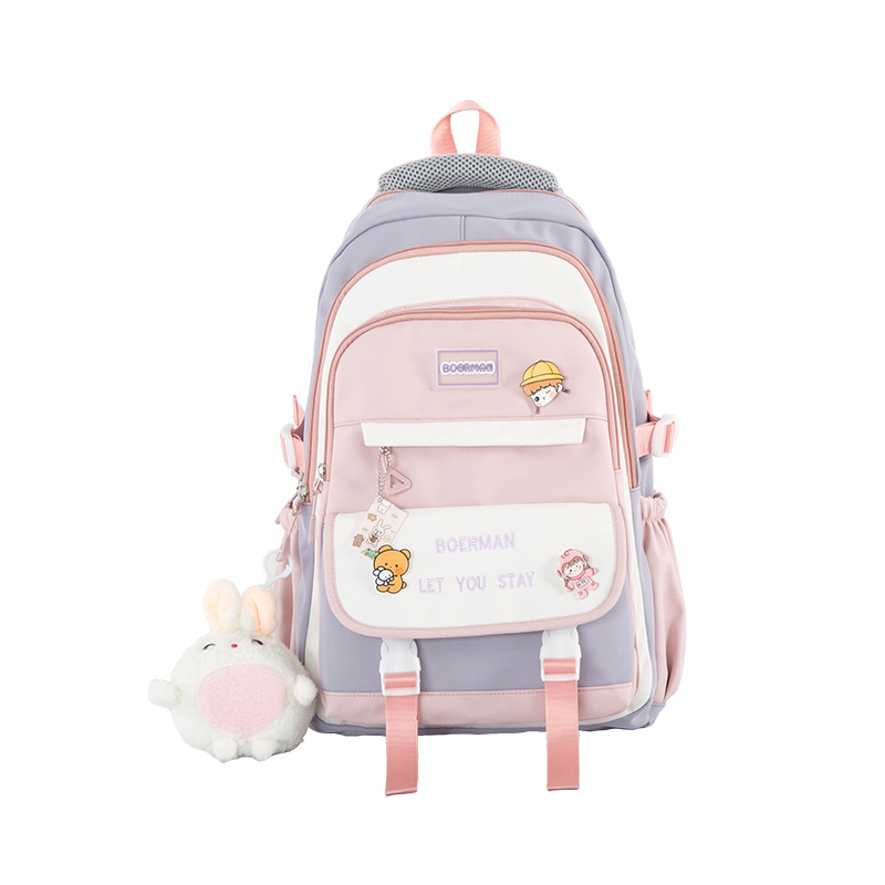 2022 New style schoolbag for girls in junior and senior high school, backpack for students in grades three to six of primary school, Forest Series large-capacity multi-layer schoolbag Item Picture