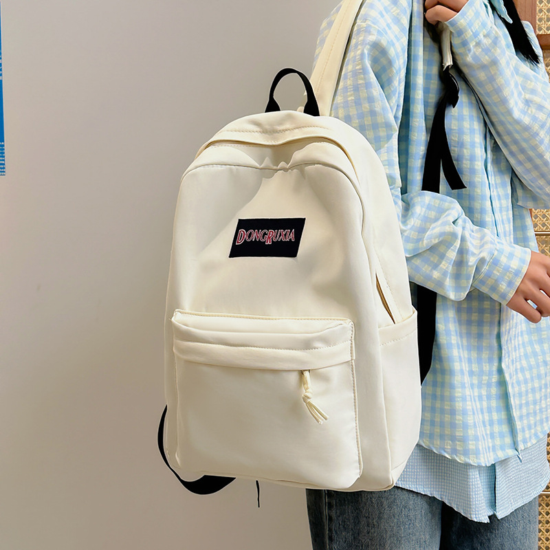 New schoolbag for girls, ins campus, simple and lightweight backpack, Korean style, versatile, forest-themed backpack for junior and senior high school students details Picture
