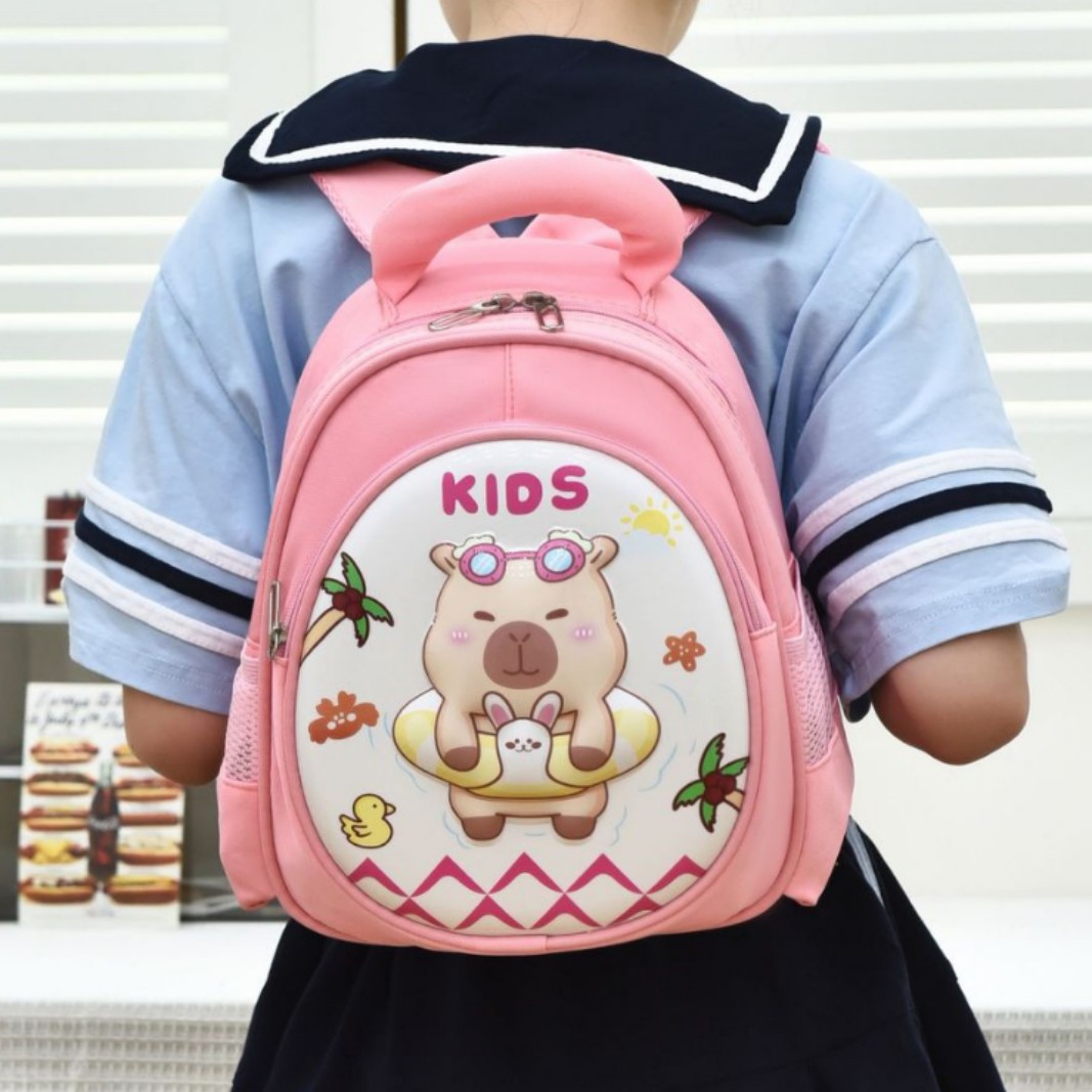 New high appearance level kindergarten schoolbag, fresh and sweet, candy-colored cute cartoon backpack, 1-3 grade backpack full figure