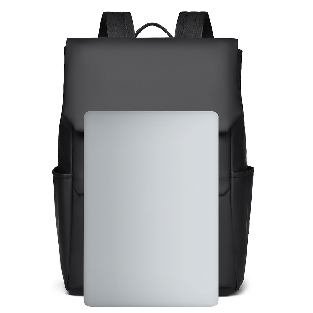 A new cross-border men's casual backpack, a fashionable and trendy backpack with large capacity, simple and casual, and solid color details Picture