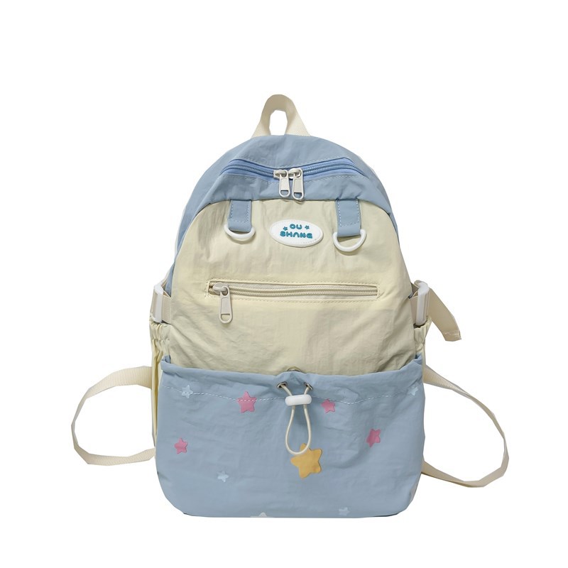 New spring lazy large-capacity backpack, versatile, sweet travel backpack, cute college student high appearance level schoolbag Item Picture