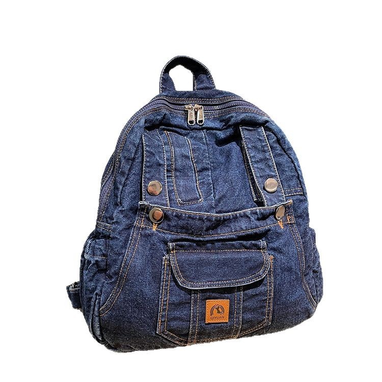 Washable forest-style durable backpack, large-capacity retro casual backpack, simple and versatile student bag, girls' bag Item Picture