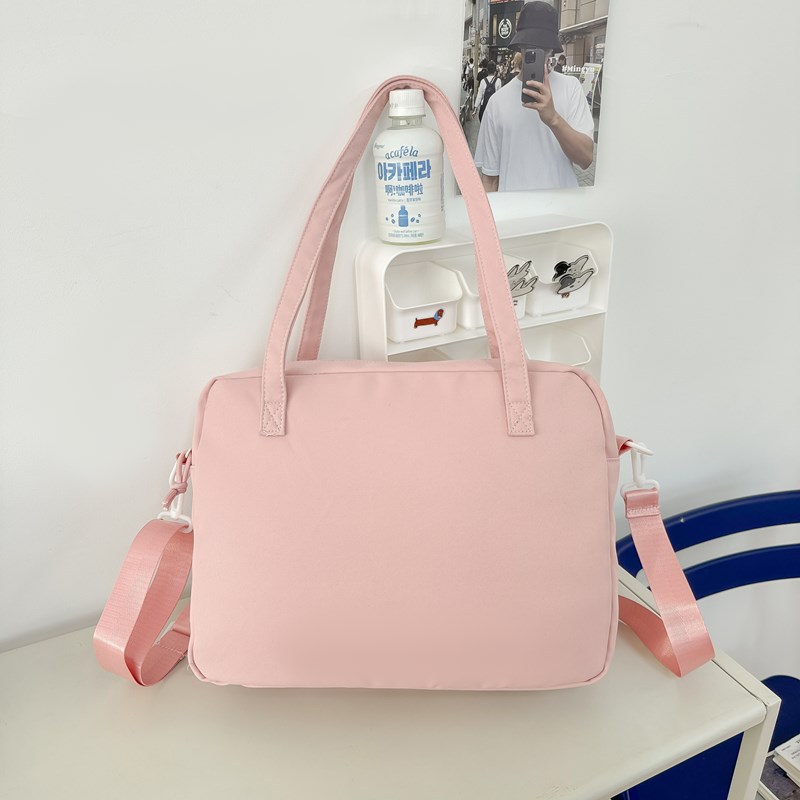 Korean ins large-capacity student class bag, transparent for going out, Japanese Harajuku vintage girl single-shoulder crossbody bag Specification drawing