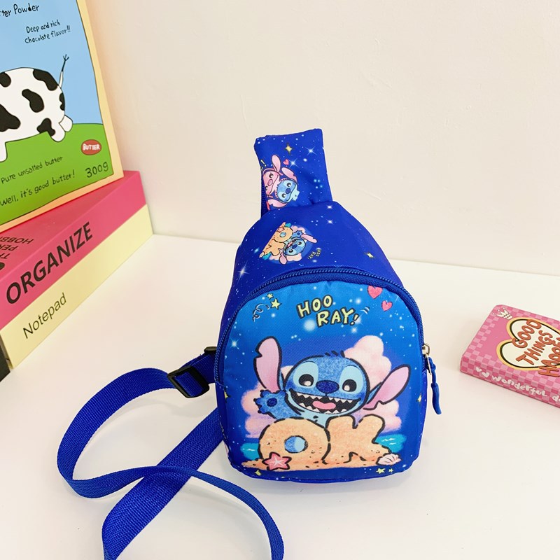 2024 Winter new children's bags: Korean cartoon cute little boy chest bag, girl princess crossbody single-shoulder bag details Picture