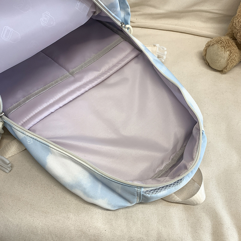 Japanese-style InS-style tie-dyed schoolbags, large-capacity backpacks for female junior and senior high school students, and lightweight travel backpacks for college students Application Scenario