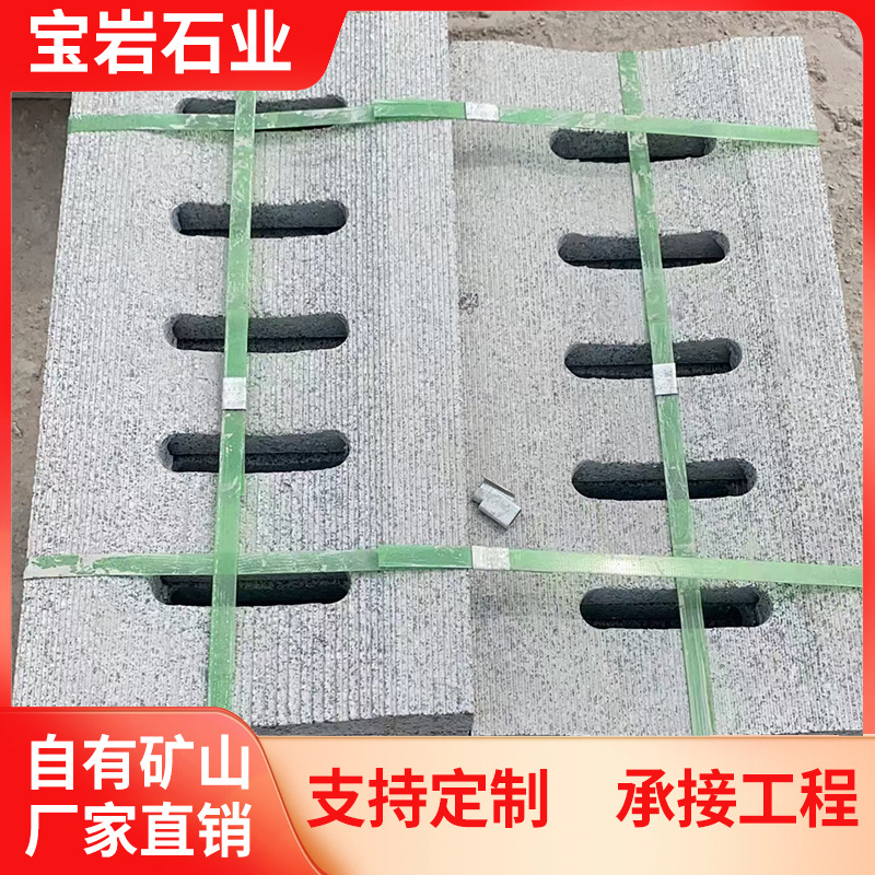 Granite water grates, municipal road construction and installation stone sewer rainwater stone sesame grey drainage ditch covers Application Scenario