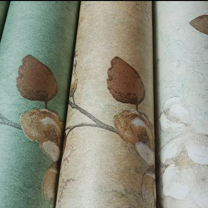 Country-style solid-color non-woven fabric wallpaper, grey living room, bedroom background wall, headboard, American retro style Application Scenario