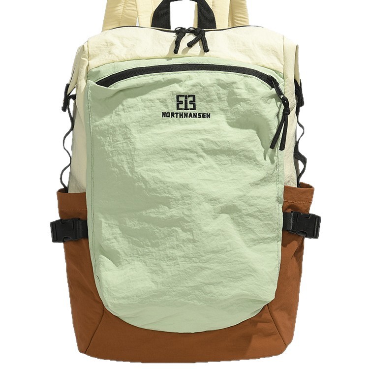 A new 2025 travel bag for women, with a large capacity, fresh and simple color contrast, casual and versatile, lightweight backpack for junior and senior high school students Item Picture